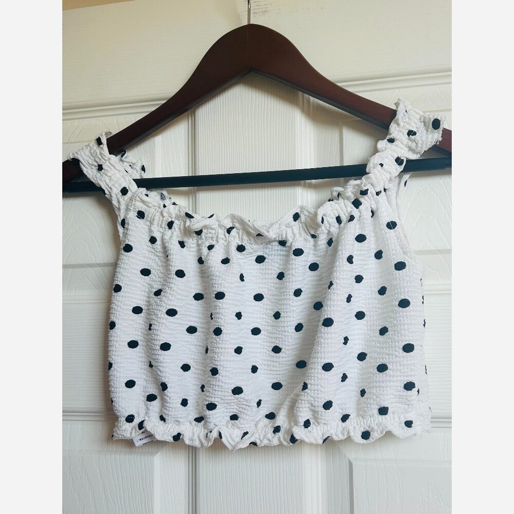 Topshop Polka Dot Crop Top
